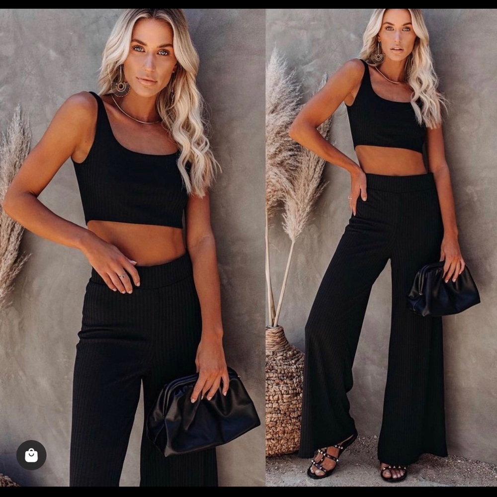 Ribbed vici pant and top set
